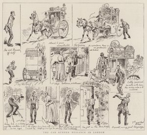 ロンドンのキャブランナー迷惑 作： Alfred Chantrey Corbould